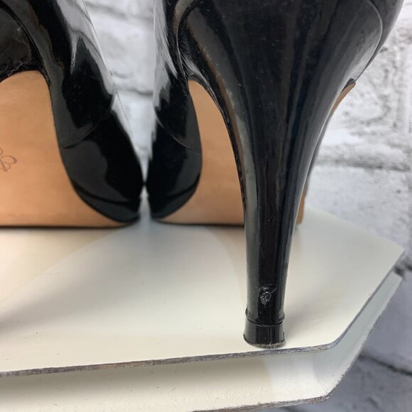 Cole Haan Black Patent Leather Platform High Heel Pumps - Picture 7 of 9
